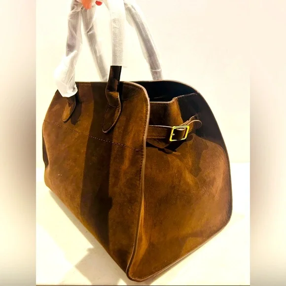 Large brown suede bag - Picture 1 of 6